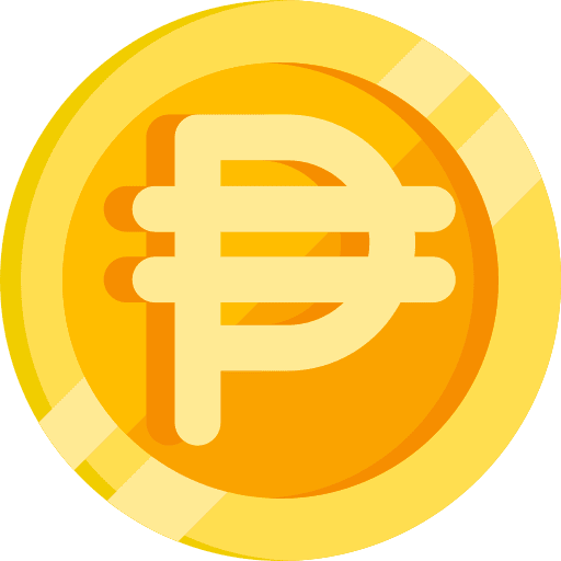 Philippine peso coin money exchange icon