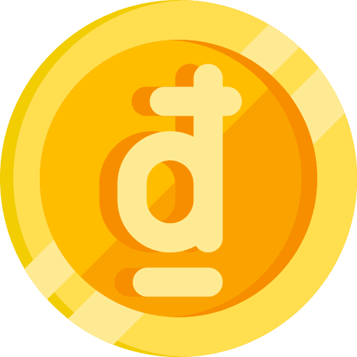 Dong exchange currency dong icon