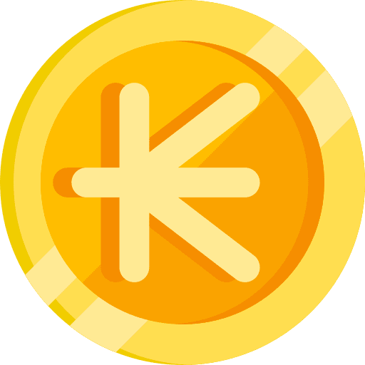 Kip currency exchange business and finance icon