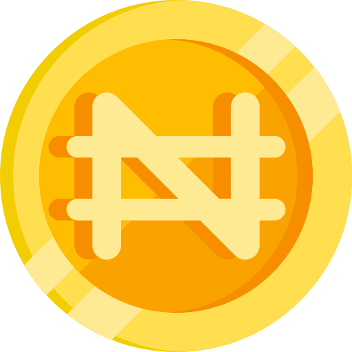 Naira business and finance coin exchange icon