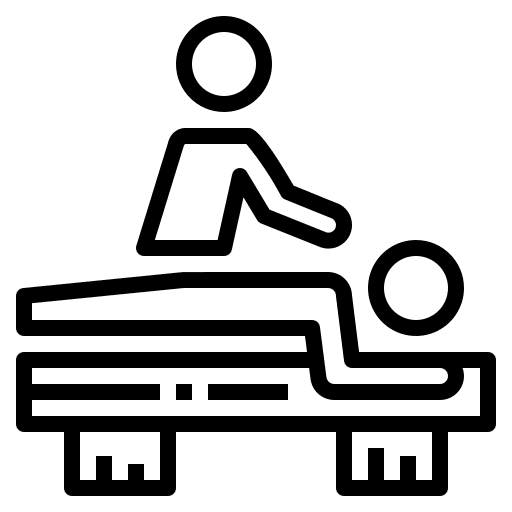 Spa persons body massage treatment icon