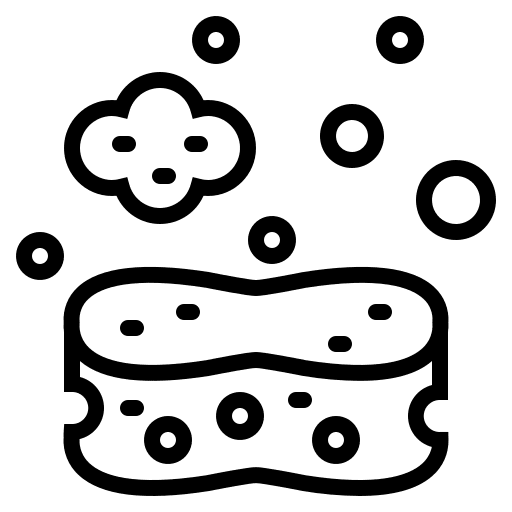 Sponges sponges wiping clean icon