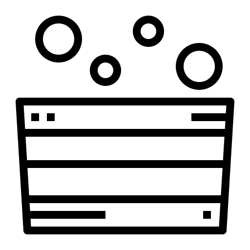 Bucket wellness hot pool hot icon