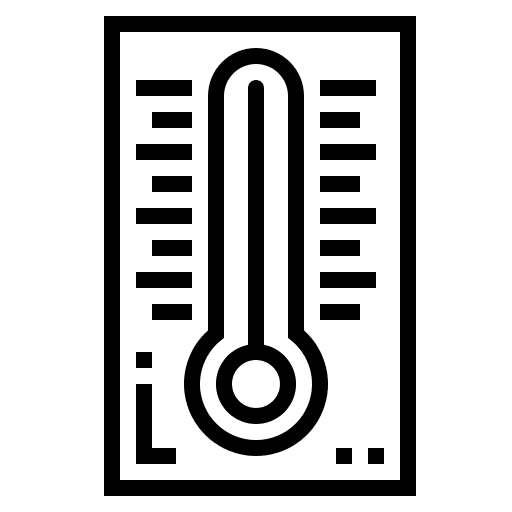 Thermometer mercury temperature celsius icon