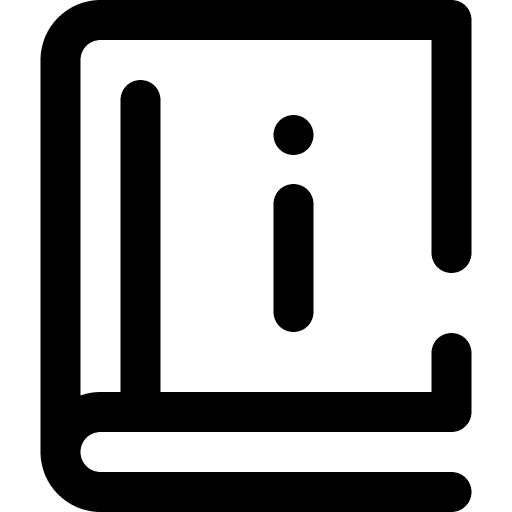 Book information files and folders interface icon