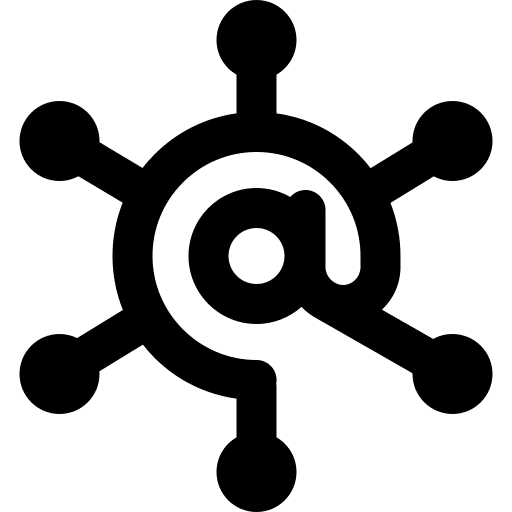 Communication network internet at icon