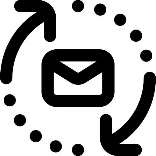 Email send arrows mails icon