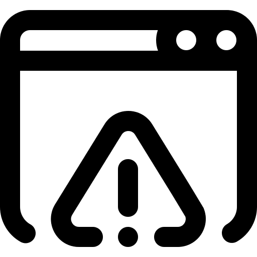 Error computer exclamation mark error icon