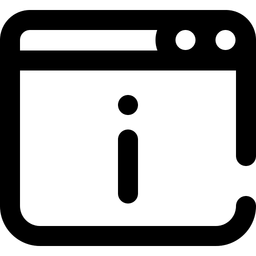 Info browser interface security icon