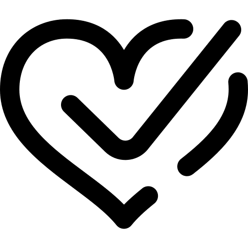 Like check shapes loving icon