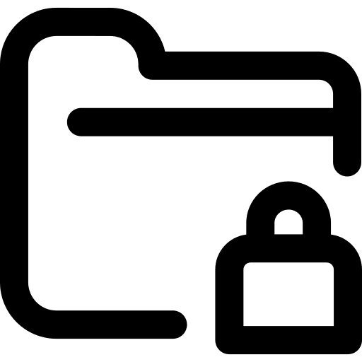 Locked document interface padlock icon