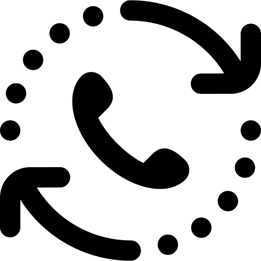 Call back arrows recall call back icon