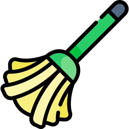 Mop puddle housekeeping brush icon