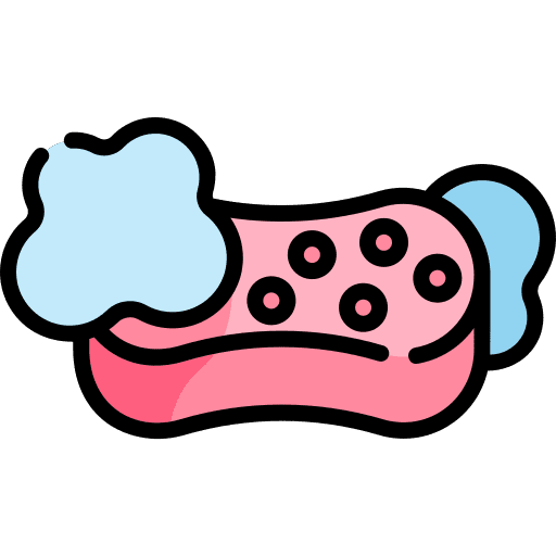 Sponge bathroom hygienic shower icon