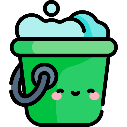 Bucket furniture and household cleaning bucket icon