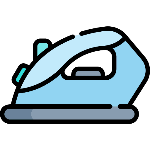 Iron electronics laundry furniture and household icon