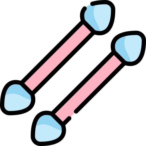 Cotton swab beauty hygiene tool icon