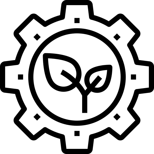 Ecology and environment configuration cogwheel tools and utensils icon