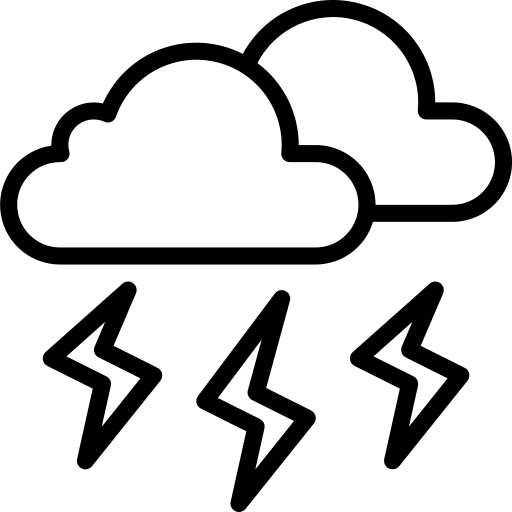 Rain thunderstorm rain thunder icon