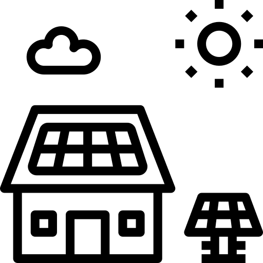 Solar energy real estate sustainable home house icon