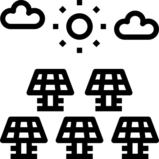 Solar energy renewable energy solar panel power icon