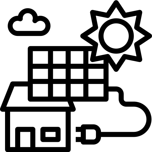 Solar energy solar panel industry technology icon