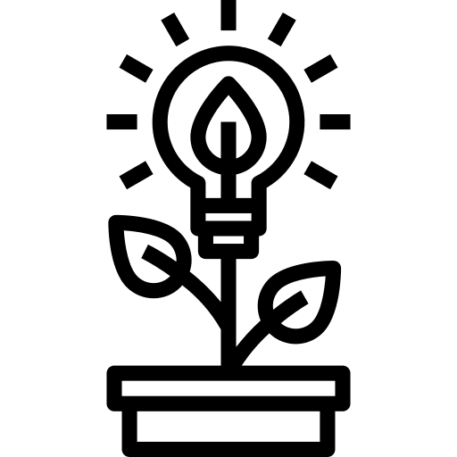 Eco energy green energy light bulb nature icon