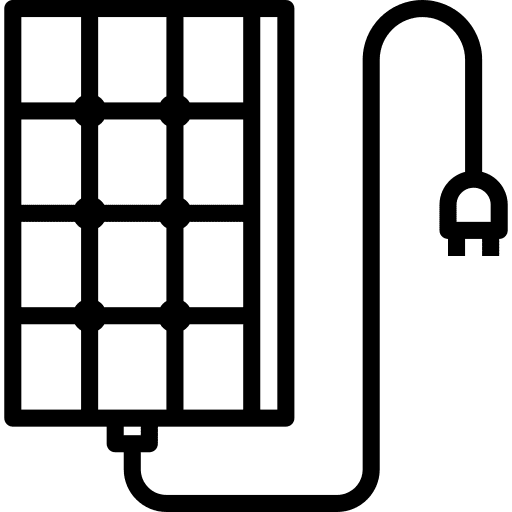 Solar panel architecture and city nature industry icon