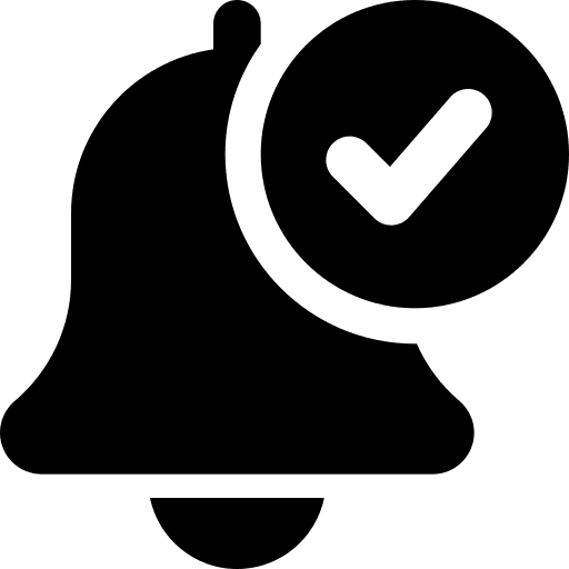 Alarm alarm time and date check icon