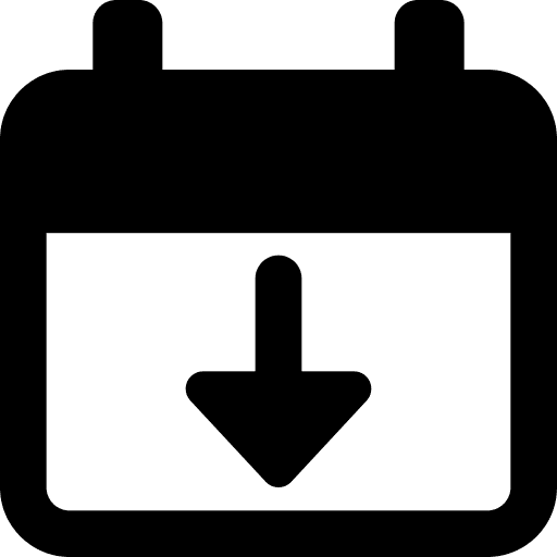 Calendar down arrow interface administration icon