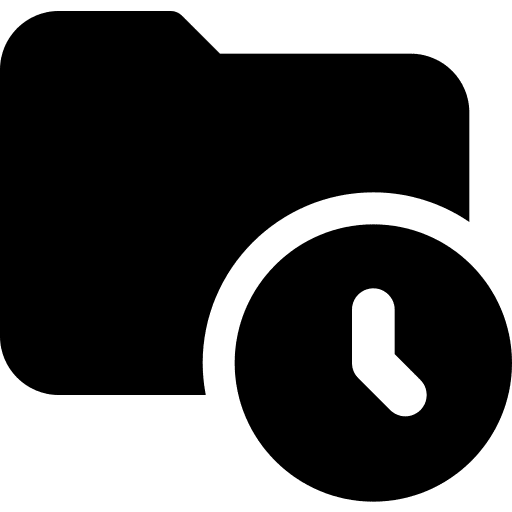 Folder document time and date deadline icon