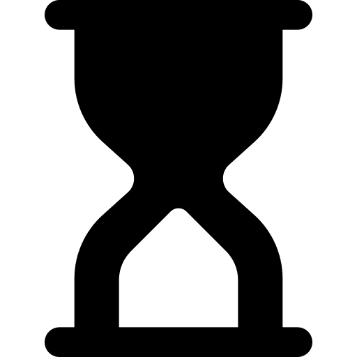 Hourglass time clock waiting icon