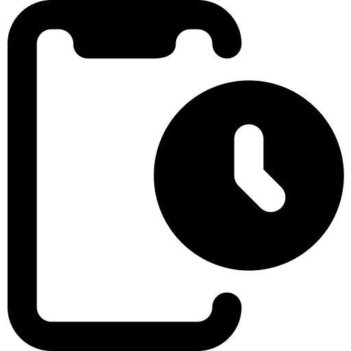 Mobile alarm clock technology touch screen icon