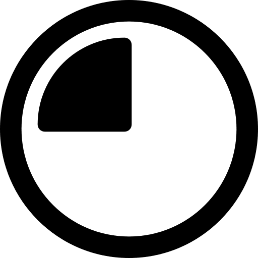 Quarter quarter fifteen minutes icon