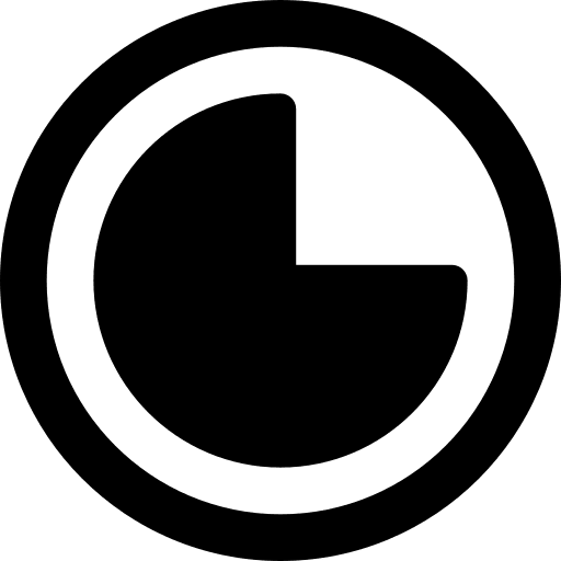 Three quarters minutes technology seconds icon