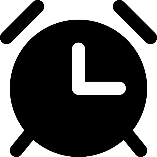 Alarm time and date alarm timer icon