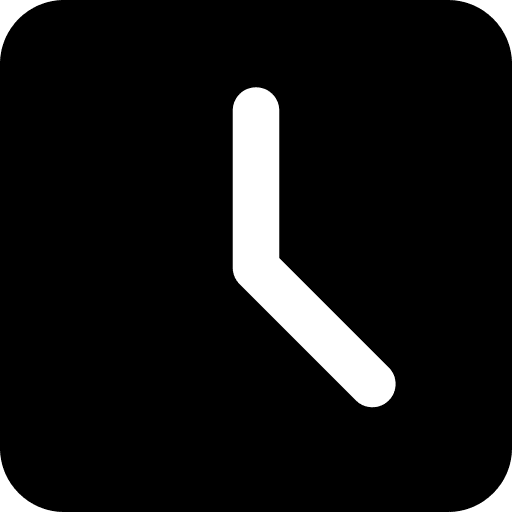 Clock time square clock icon