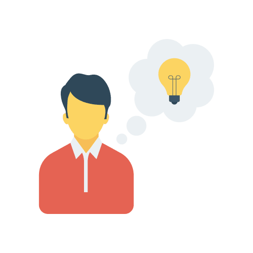 Think intelligent thinking head icon