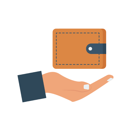 Wallet business and finance wallet holder icon