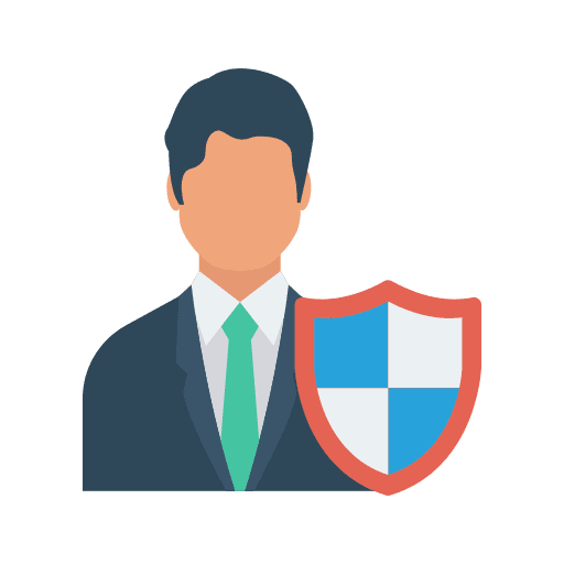Businessman security protection seo and web icon