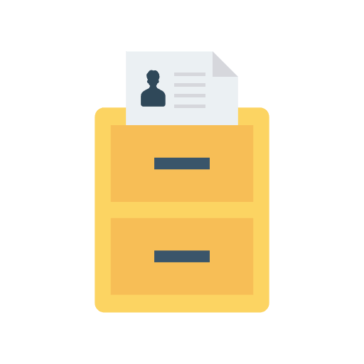 Cabinet office material files and folders file icon