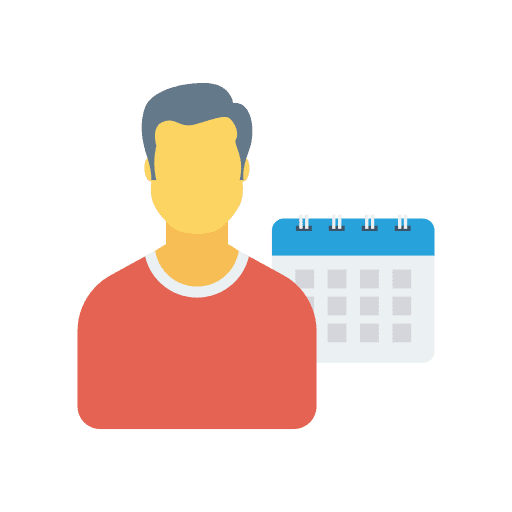 Calendar social calendar man icon