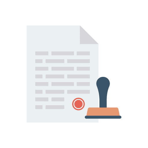 Contract business files and folders document icon
