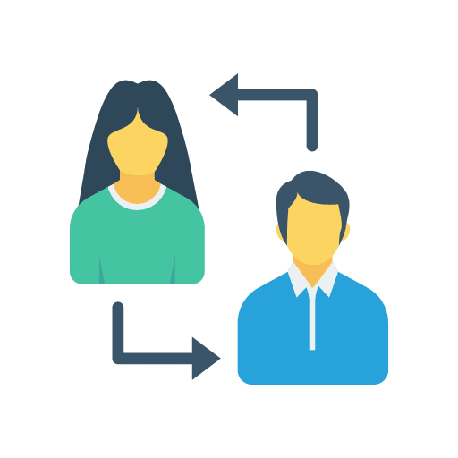 Exchange professions and jobs employees exchange icon