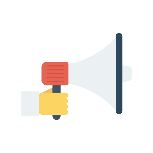 Announcement loudspeaker marketing megaphone icon