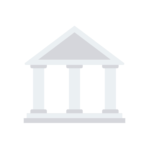 Bank architecture and city government finance icon
