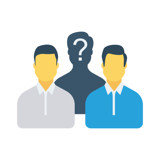 Hiring business and finance business candidates icon