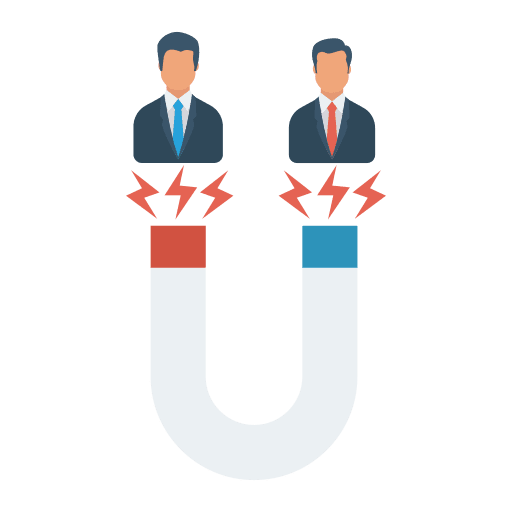 Magnet seo employees business icon