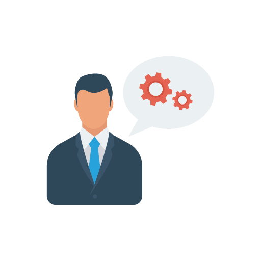 Manager businessman boss conversation icon