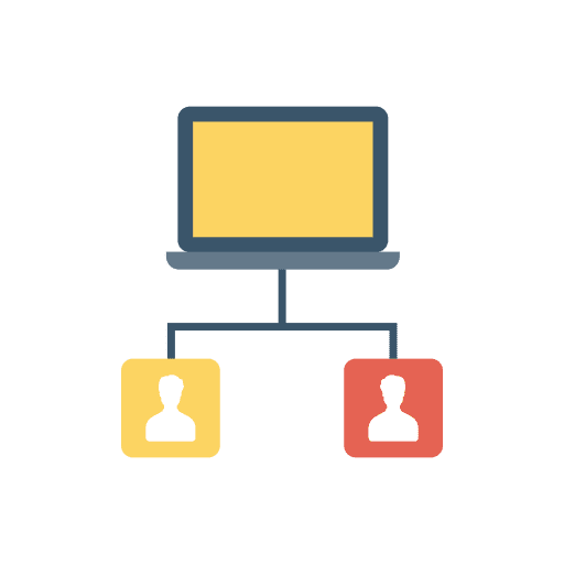 Network laptop computing transfer icon